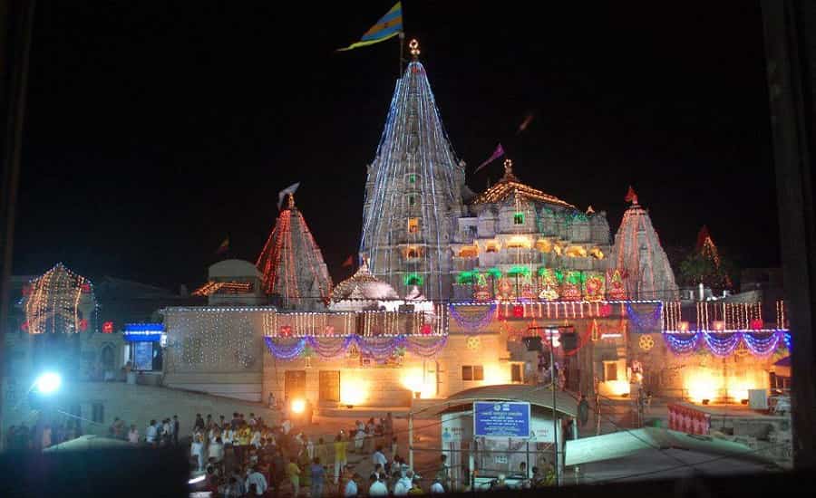 Janmashtami Jagat Mandir Light Decoration - Dwarka