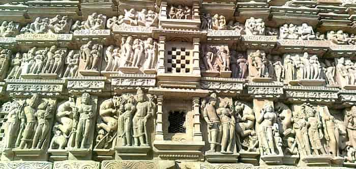 Khajuraho temple sculptures
