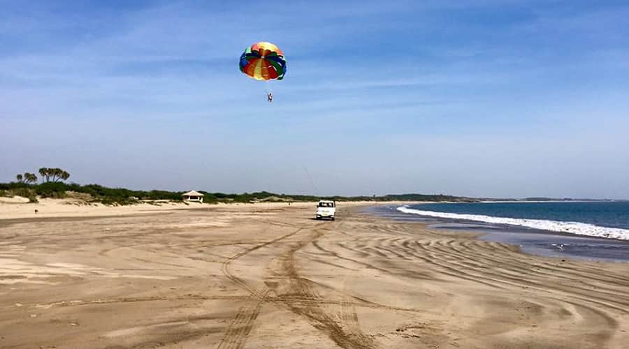 Parasailing at Ghogla Beach, Diu